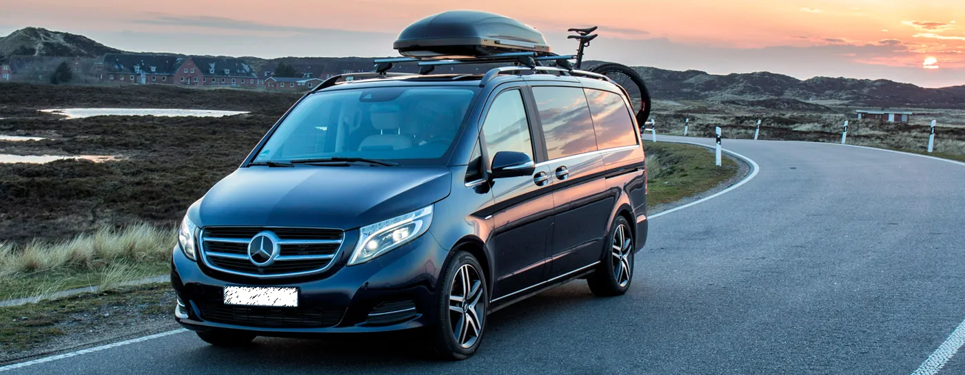 Premium Mercedes V-Class on road