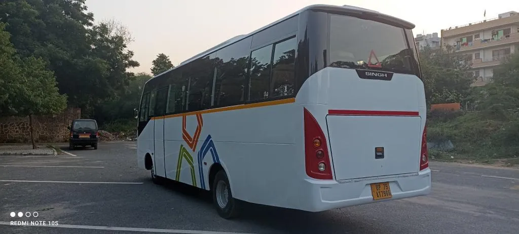 Tourist bus front view